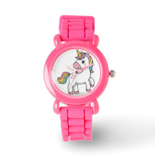 Cute Magical Pink Unicorn Kids Wrist Watch