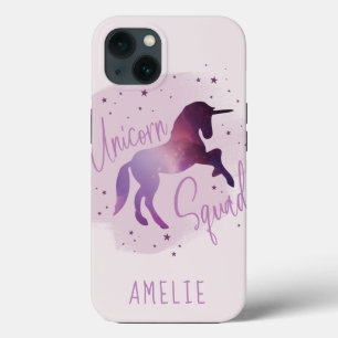 cute magical purple unicorn iPhone 13 case