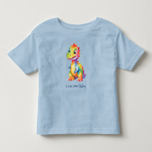 Cute Magical Rainbow Dinosaur Happy Birthday Party Toddler T-Shirt
