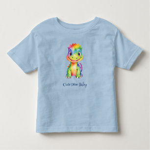 Cute Magical Rainbow Dinosaur Happy Birthday Party Toddler T-Shirt