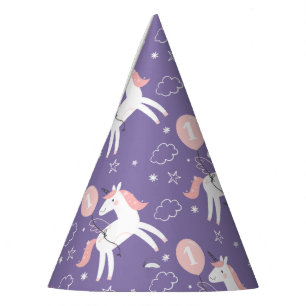 Cute Magical Unicorn Birthday Party Hat