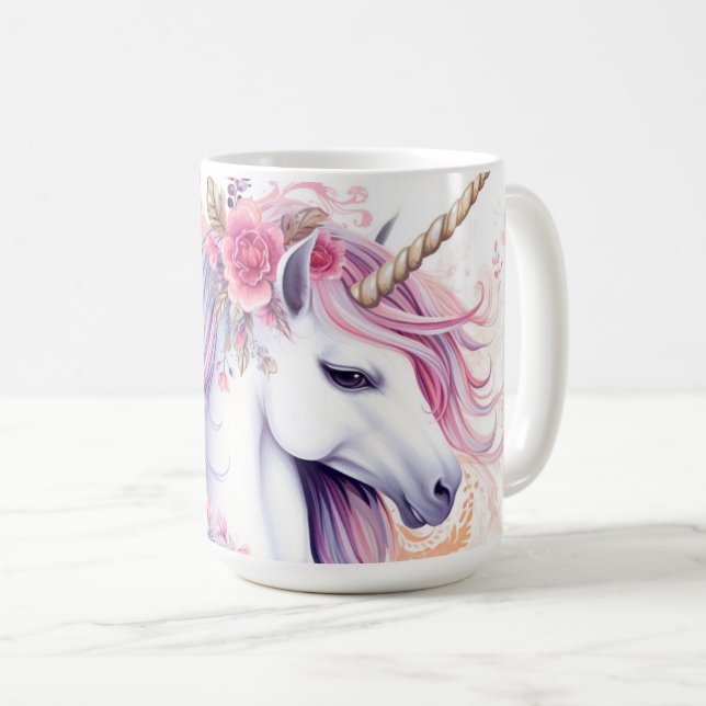 Cute Magical Unicorn Coffee Mug (Front Right)