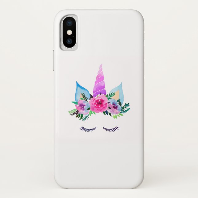 Cute Magical Unicorn Face Case-Mate iPhone Case (Back)