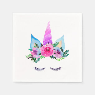Cute Magical Unicorn Face Napkin
