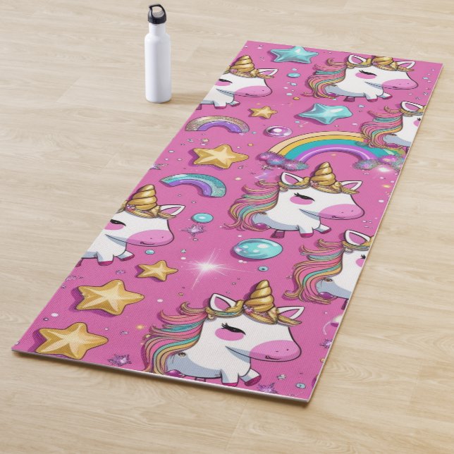 Cute magical unicorn pattern rainbow for her yoga mat (In Situ)