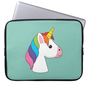 Cute Magical Unicorn with Colourful Hair Laptop Sleeve