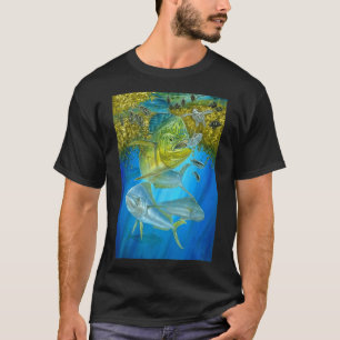 Cute Mahi Mahi Fishing Fish Tuna And Turtle  T-Shirt