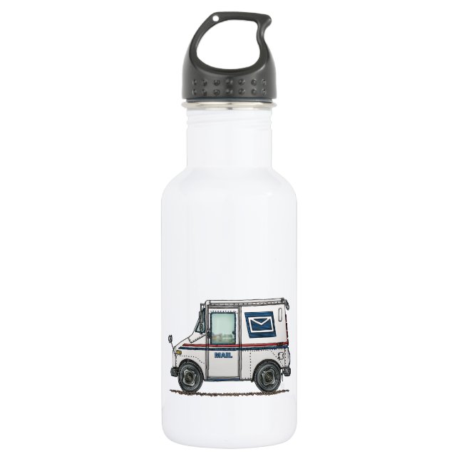 Cute Mail Truck 532 Ml Water Bottle (Front)