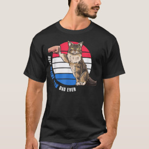 Cute Main Coon Cat Design  Best Maine Coon Dad  T-Shirt