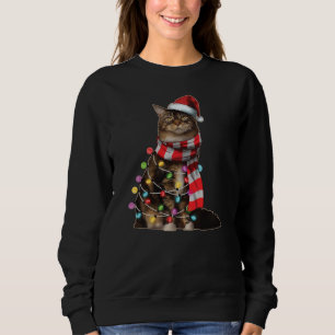 Cute Maine Coon Cat Funny Xmas Holiday Gift Sweatshirt