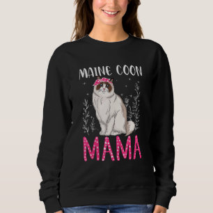 Cute Maine Coon Funny Main Coon Mama Womens Mot Sweatshirt