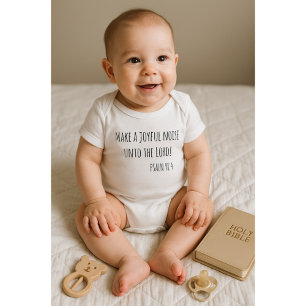 Cute Make a Joyful Noise Unto the Lord Baby Bodysuit