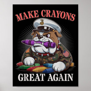 Cute Make Crayons Great Soldier Brother Military Poster