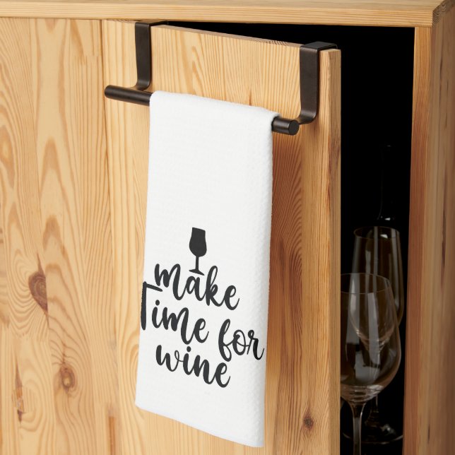 Cute Make Wine For Time Tea Towel (Thirds Fold)