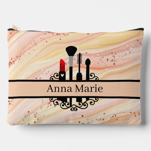 Cute Makeup add name Accessory Pouch (Front)