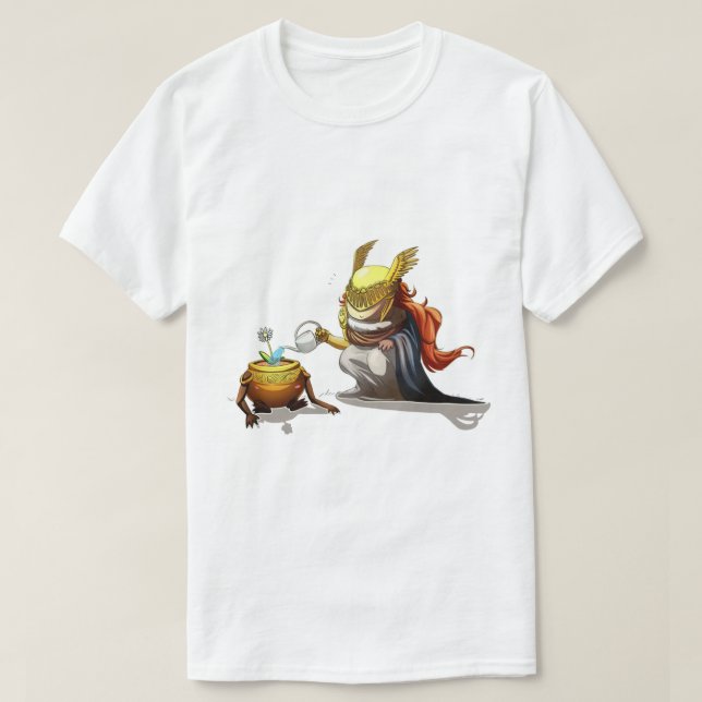 Cute Malenia Watering Pot Boy   T-Shirt (Design Front)
