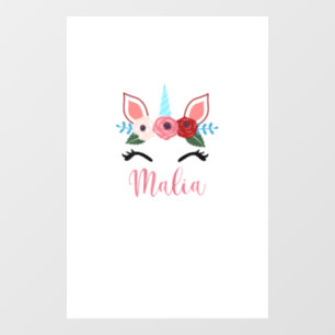Cute Malia Magical Floral Unicorn For Girls T-Shir