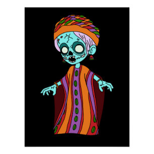 Cute Malian Zombie Poster