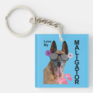 Cute Malinois Key Ring