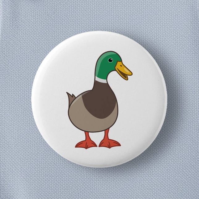Cute Mallard Duck 6 Cm Round Badge (Creator Uploaded)