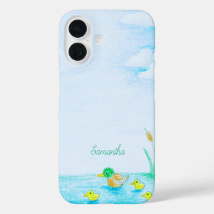 Cute Mallard Duck Personalised  iPhone 16 Case