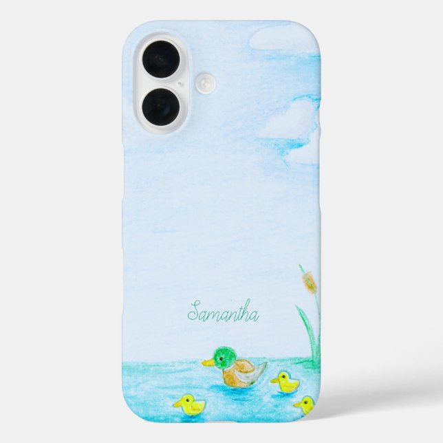 Cute Mallard Duck Personalised  Case-Mate iPhone Case (Back)