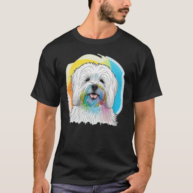 Cute Maltese Dog on Maltese dog   1 T-Shirt (Front)