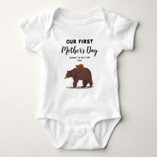 Cute Mama Baby Bear 1st Mother's Day Personalised Bodysuit