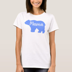 Cute Mama bear blue design mothers day gift T-Shirt