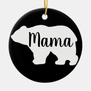 Cute Mama bear design gift for her Ceramic Ornament