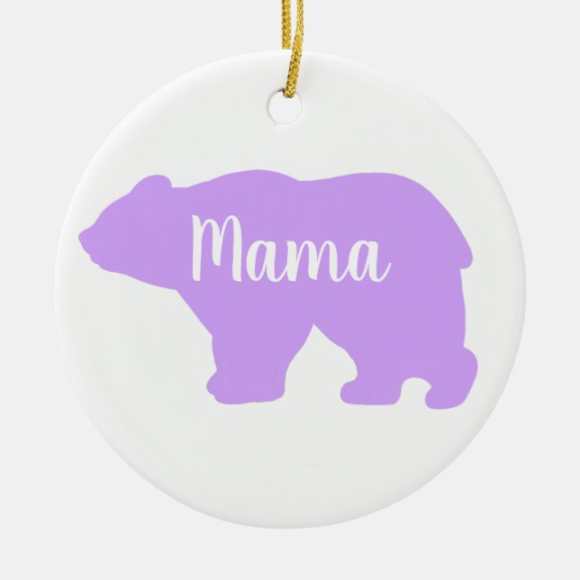 Cute Mama bear design mothers day gift Ceramic Ornament (Front)
