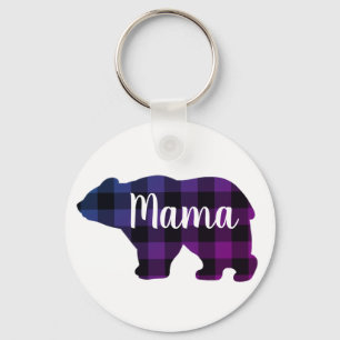 Cute Mama bear design mothers day gift Key Ring