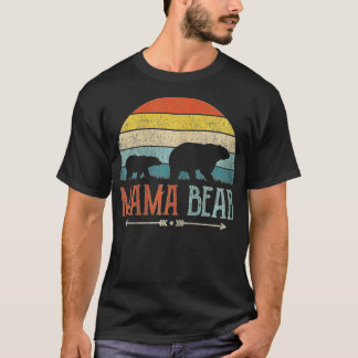 Cute Mama Bear  Vintage Mother's Day Retro Mum  -  T-Shirt