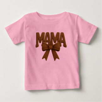 Cute Mama Bow Pink Toddler T-Shirt | Stylish Mummy