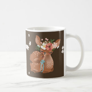 Cute Mama Deer With Her Baby T-Shirt Coffee Mug