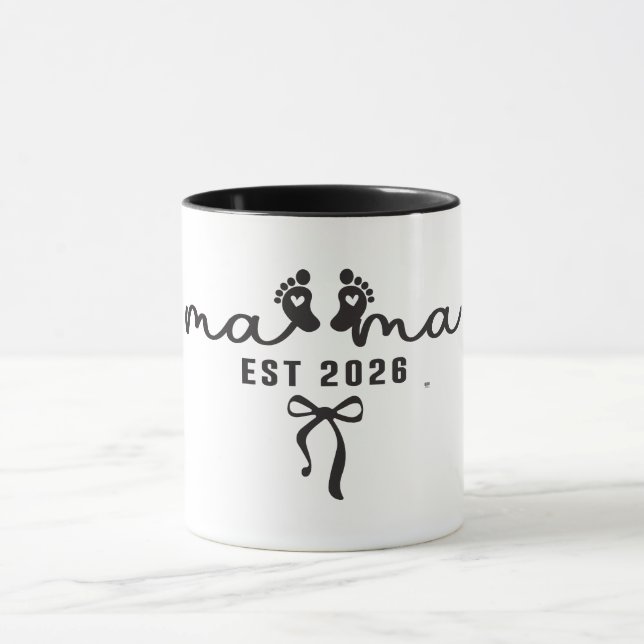 Cute Mama Est 2026 Mug (Center)