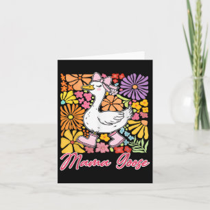 Cute Mama Goose Coquette Mothers Day Goose Lover Card