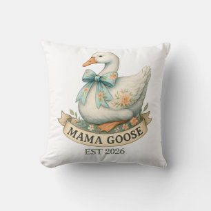 Cute Mama Goose Vintage Farm Animal Mom Goose Cushion