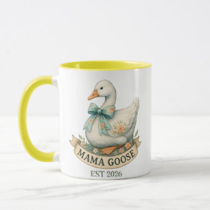 Cute Mama Goose Vintage Farm Animal Mom Goose Mug