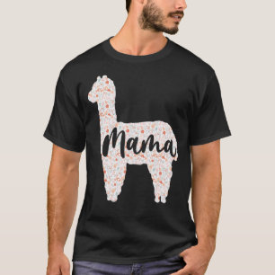 Cute Mama Llama Alpaca Mother's Day Women Mum Bir T-Shirt