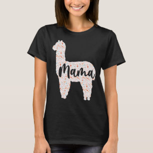 Cute Mama Llama Alpaca Mother's Day Women Mum Bir T-Shirt