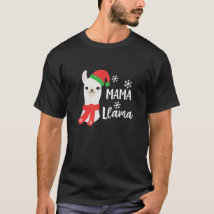 Cute Mama Llama Christmas Alpaca Gift For Moms Gra T-Shirt