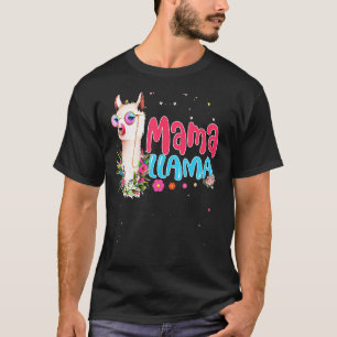 Cute Mama Llama Mother's Day Women Birthday T-Shirt