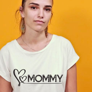 Cute Mama Mummy and Me Hearts Matching Set T-Shirt
