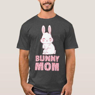 Cute Mama Rabbit Leopard Bunny Mum Mothers Day Eas T-Shirt