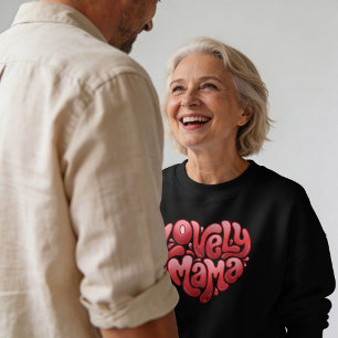 Cute Mama Red Bubble Letter T-Shirt