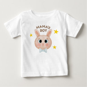 Cute Mama’s Boy Bunny Baby T-Shirt, Adorable Kawai T-Shirt