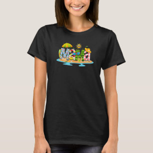 Cute Mama Summer Beach Vibes Family Vacation Match T-Shirt