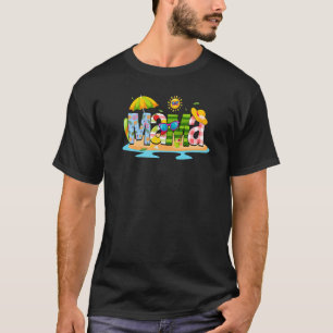 Cute Mama Summer Beach Vibes Family Vacation Match T-Shirt