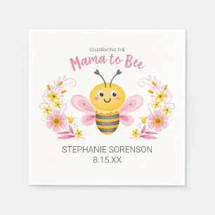 Cute Mama to Bee Baby Shower Napkin